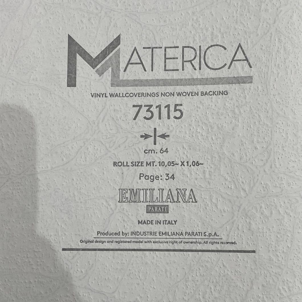 Обои виниловые на флизелиновой основе серо-коричневый Materica (Emiliana Parati) 1,06 х 10,05м (73115)