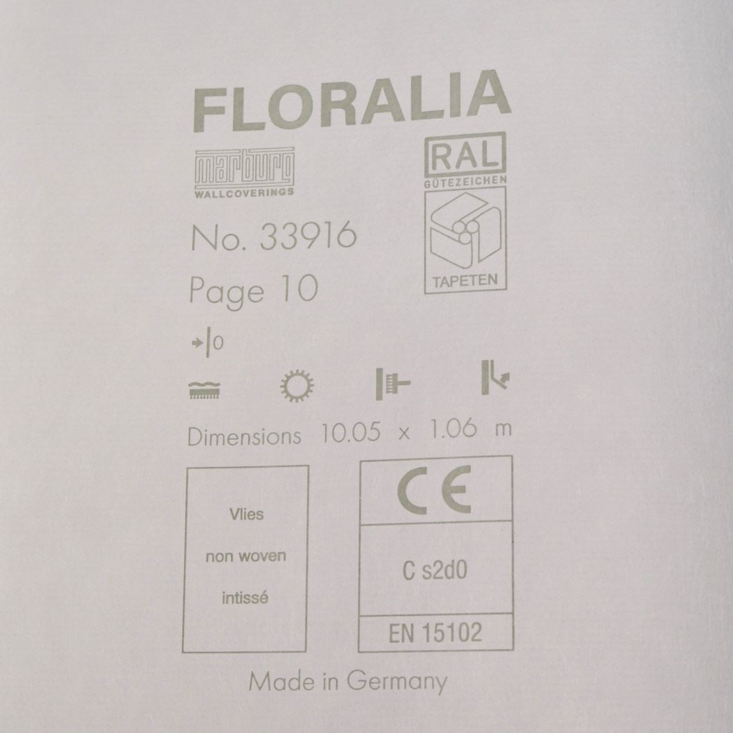 Обои виниловые на флизелиновой основе Marburg Floralia бежевый 1,06 х 10,05м (33916)