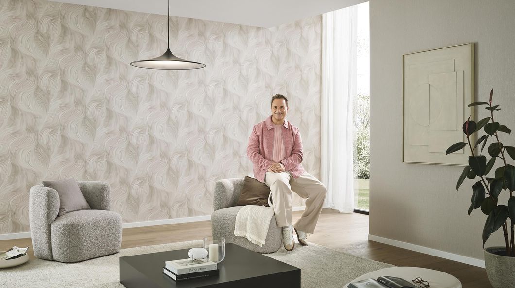 Обои виниловые на флизелиновой основе бежевые Erismann Fashion for Walls 5 1,06 х 10,05м (12250-05)
