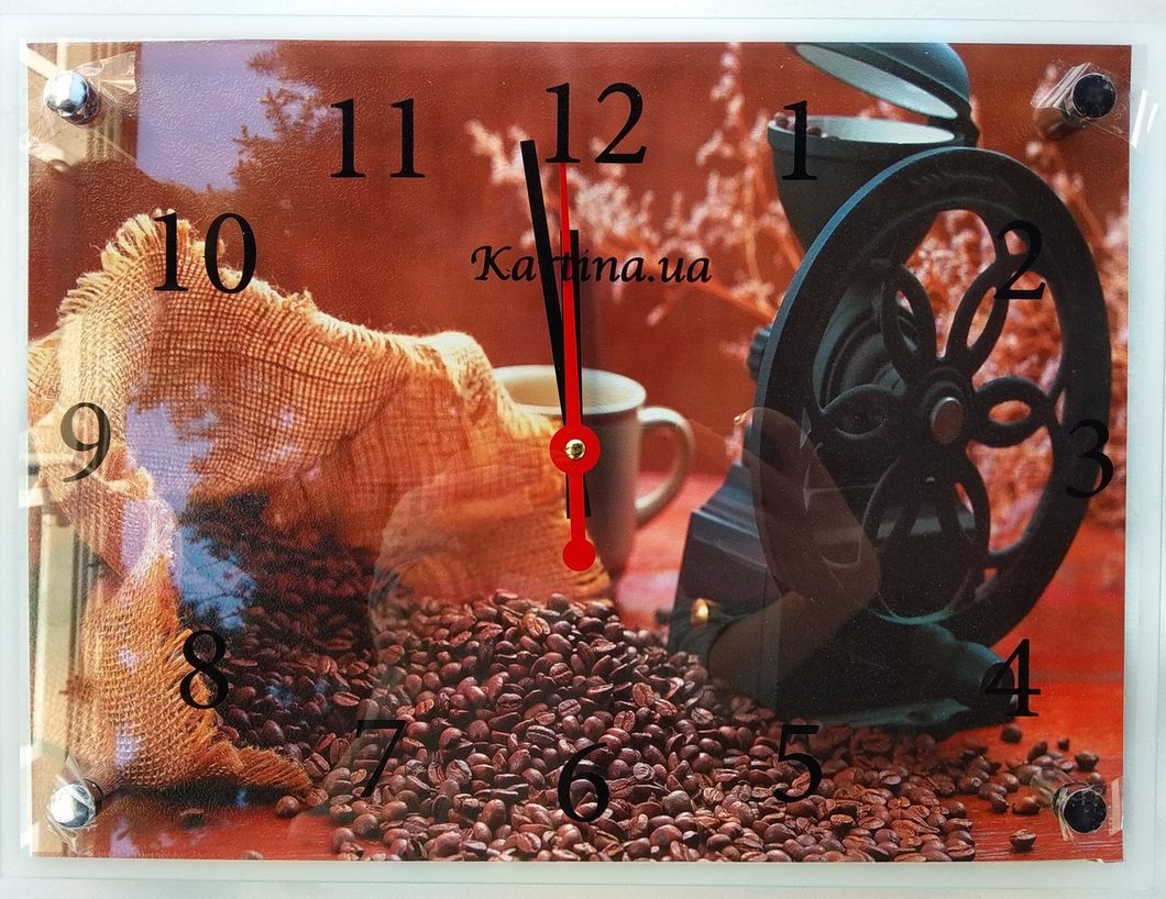 Годинник-картина під склом Кофемолка 30 см x 40 см (3818 - А263)