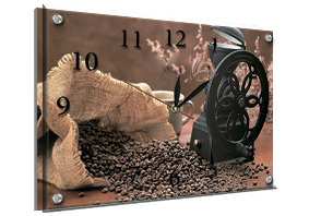 Годинник-картина під склом Кофемолка 30 см x 40 см (3818 - А263)