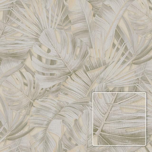 Обои виниловые на флизелиновой основе SINTRA Botanica тёмно-бежевые 0,53х10,05м (525210), Тёмно-бежевый, Тёмно-бежевый, +