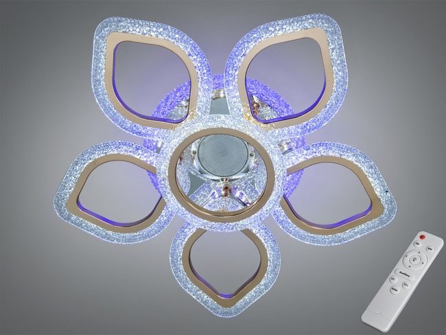 Стельова люстра з диммером, підсвічуванням і MP3, 150W