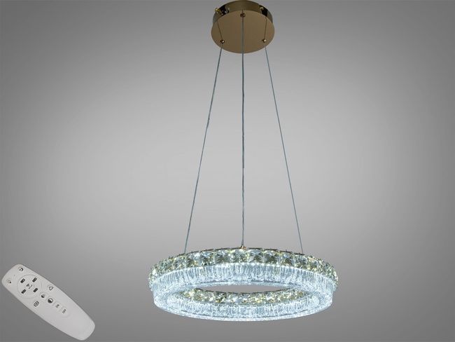 Кришталева світлодіодна люстра-підвіс, 60W
