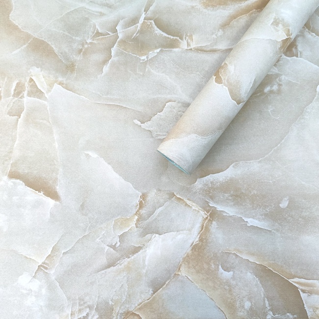 Самоклеющаяся декоративная пленка песочный мрамор 0,45Х10М (BCT-454), Бежевый, Бежевый
