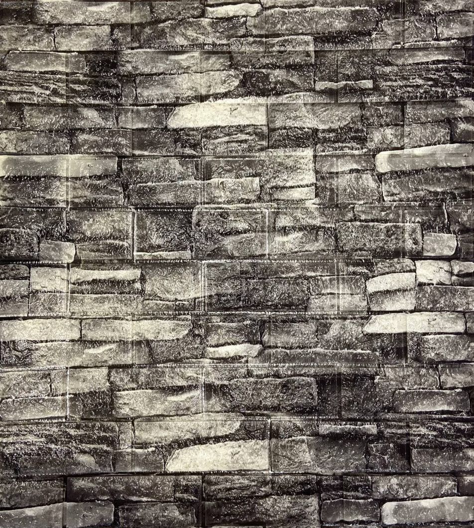 Панель стінова самоклеюча декоративна 77 х 69см (Wsfc-25), Серый, Сірий