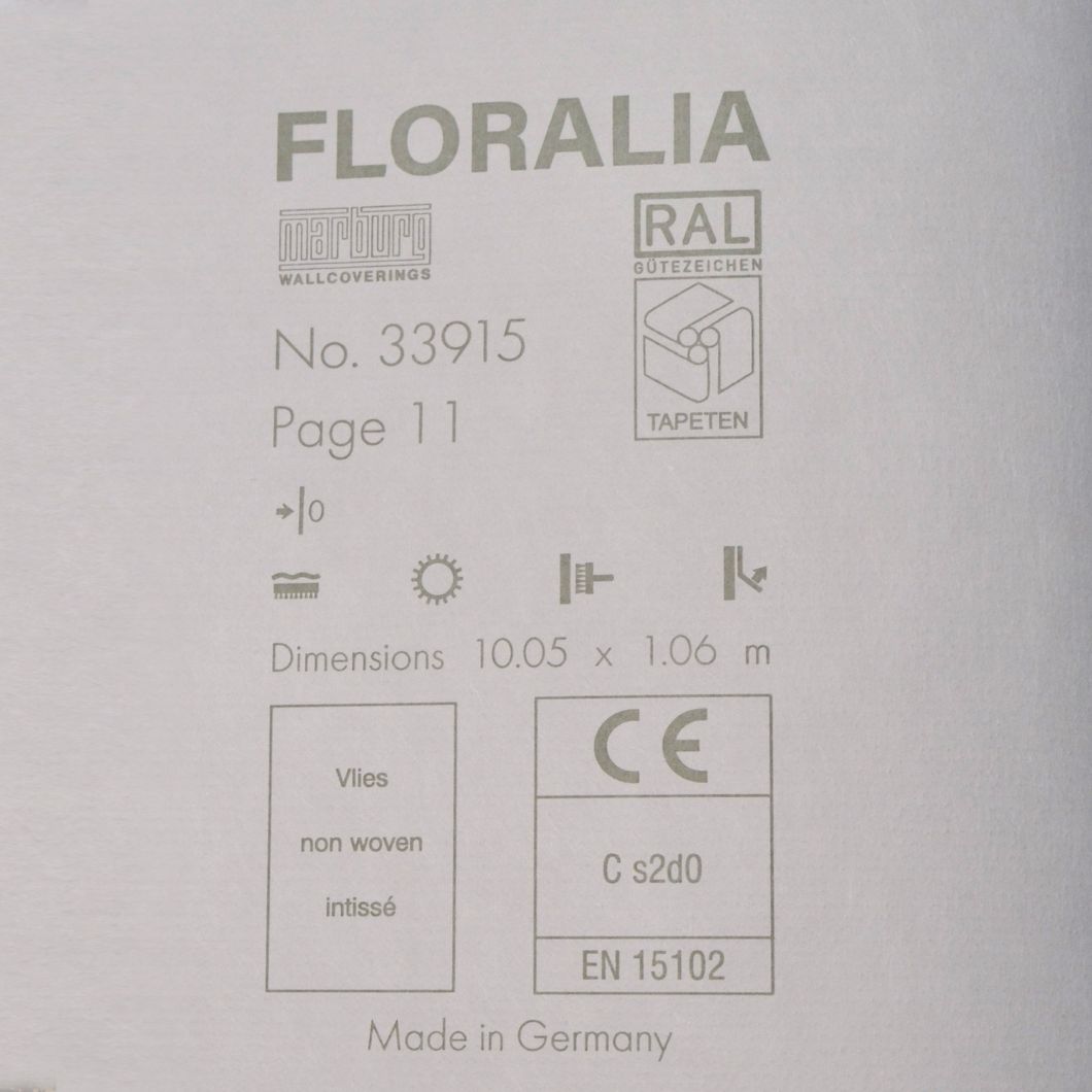 Обои виниловые на флизелиновой основе Marburg Floralia коричневый 1,06 х 10,05м (33915)