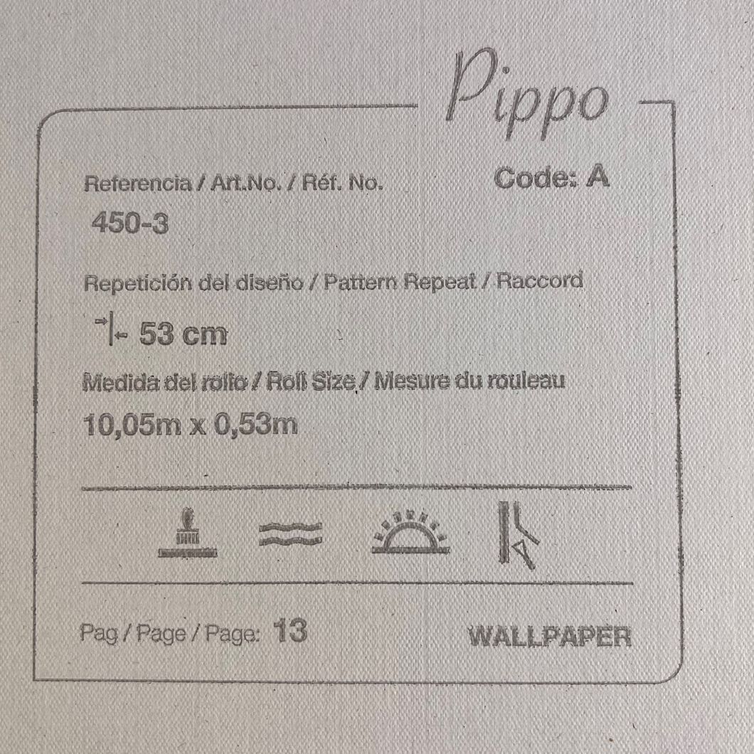 Шпалери паперові ICH Pippo жовтий 0,53 х 10,05м (450-3)