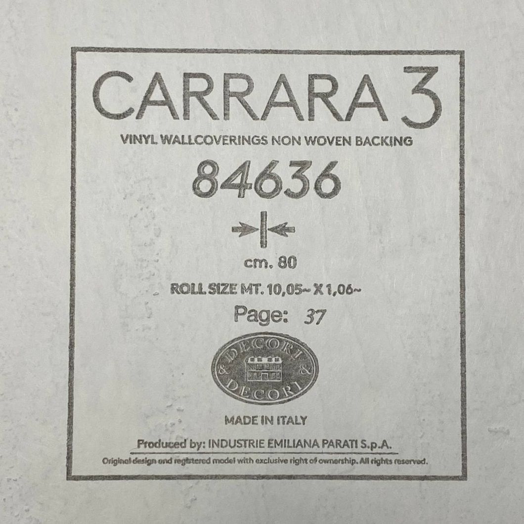 Шпалери вінілові на флізеліновій основі Emiliana Parati Carrara темно-сірий 1,06 х 10,05м (84636)