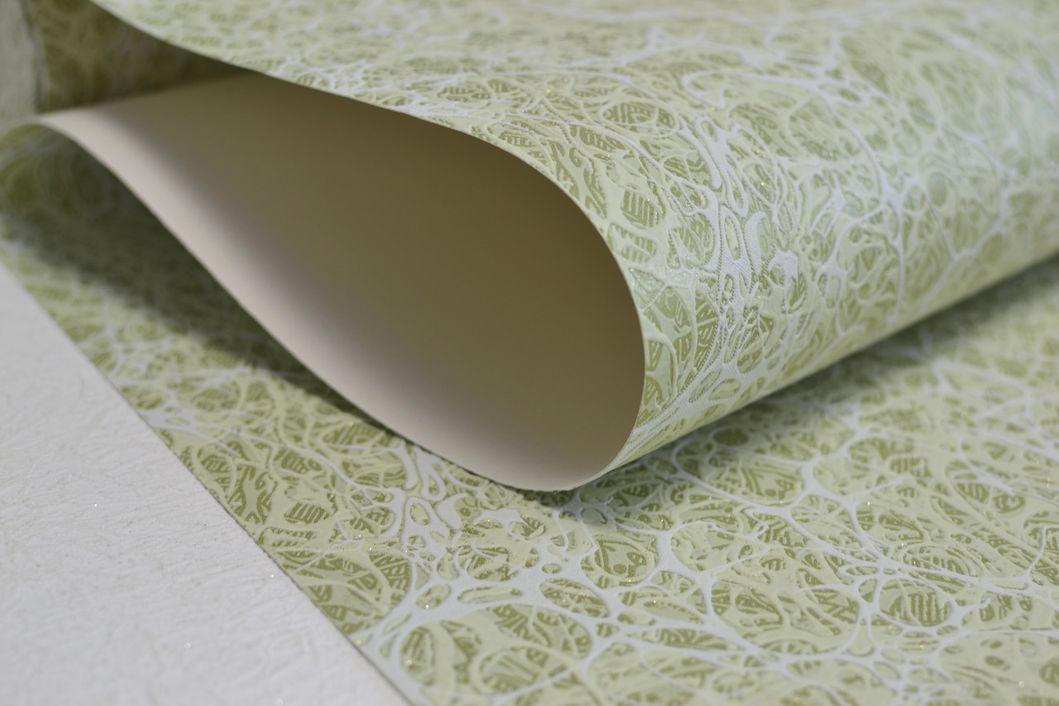 Шпалери вінілові на паперовій основі Слов'янські шпалери Comfort + В40,4 Павутина зелений 0,53 х 15м (5730-04)