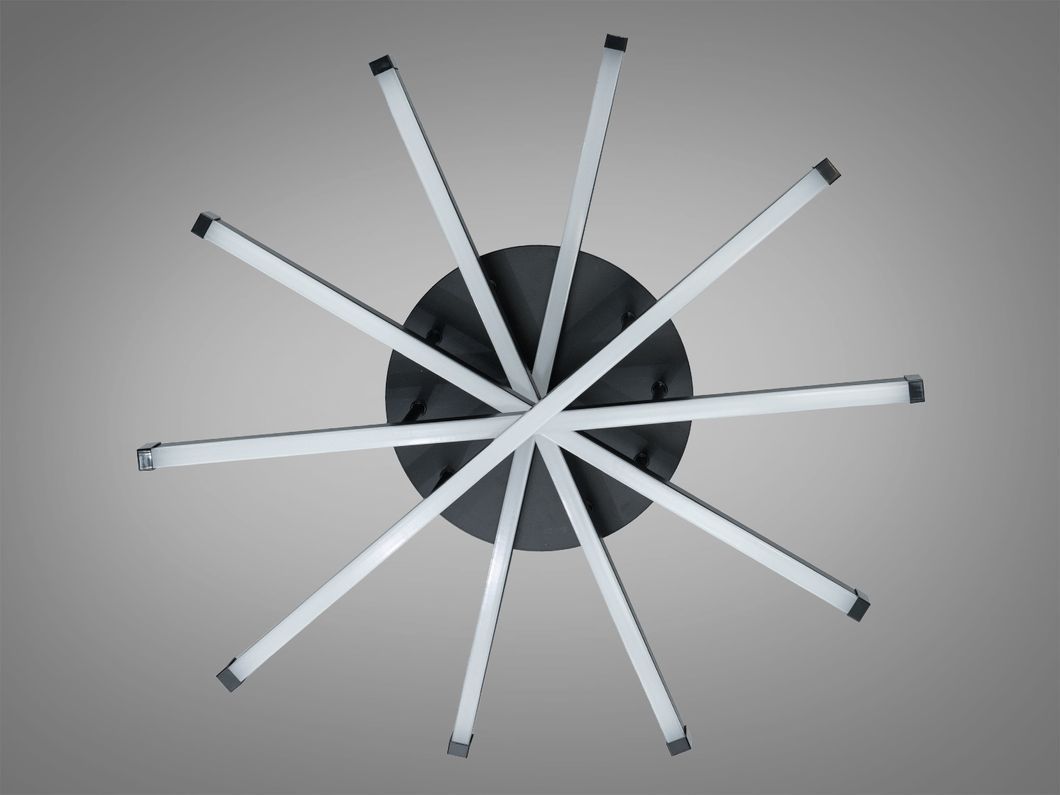 Потолочная LED люстра черная 70W 5 модулей