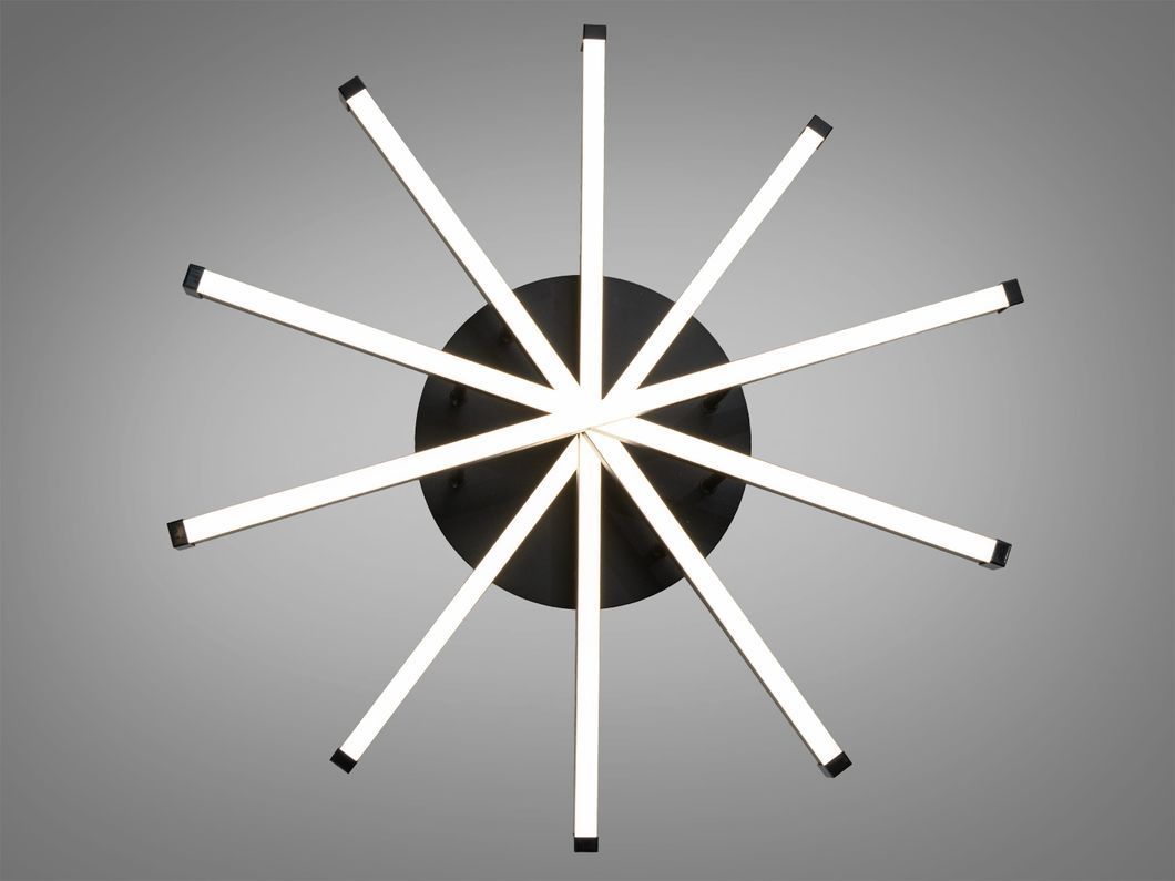 Потолочная LED люстра черная 70W 5 модулей
