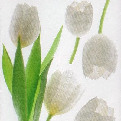 Наклейка декоративна Артдекор №23 Білі тюльпани (431-23)