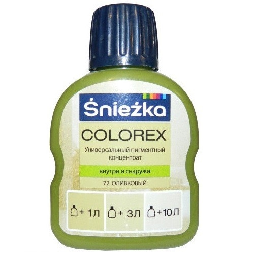 Универсальный пигментный концентрат Colorex Sniezka 72 оливковый 100 мл (103719), Оливковый, Оливковый