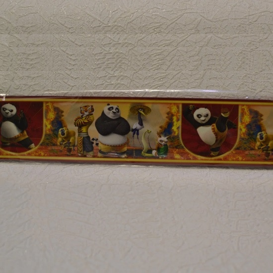 Бордюры для обоев детские Панда кунг-фу ширина 5.5 см (104937), Разные цвета, Разные цвета