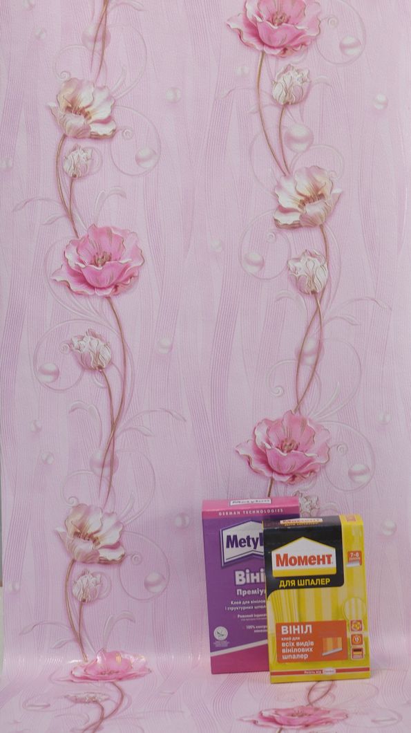 Шпалери паперові Слов'янські шпалери Colorit В27,4 Матильда рожевий 0,53 х 10,05м (7129-06)