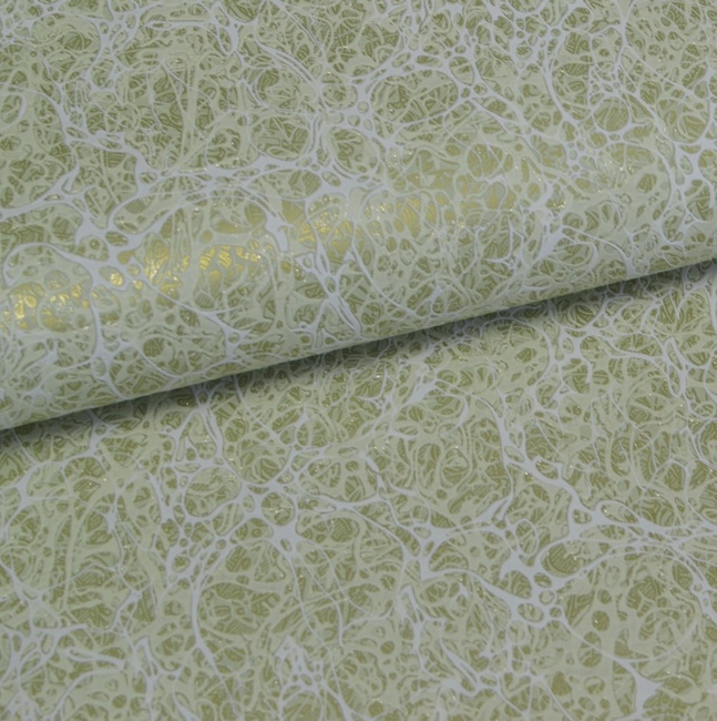 Обои виниловые на бумажной основе Славянские обои Comfort+ В40,4 Паутина зелёный 0,53 х 15м (5730-04)
