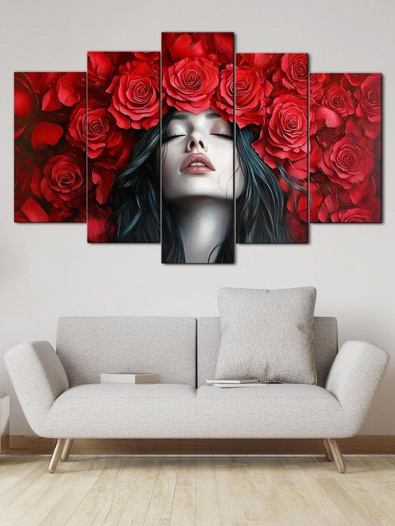 Модульная картина MAKO "Венок из красных роз " 80x125 см MK50630