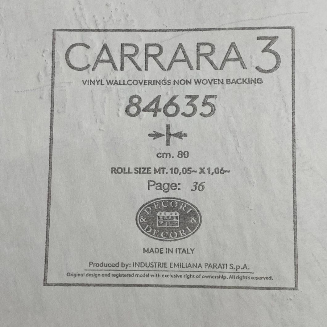 Шпалери вінілові на флізеліновій основі Emiliana Parati Carrara сіро-бежевий1,06 х 10,05м (84635)