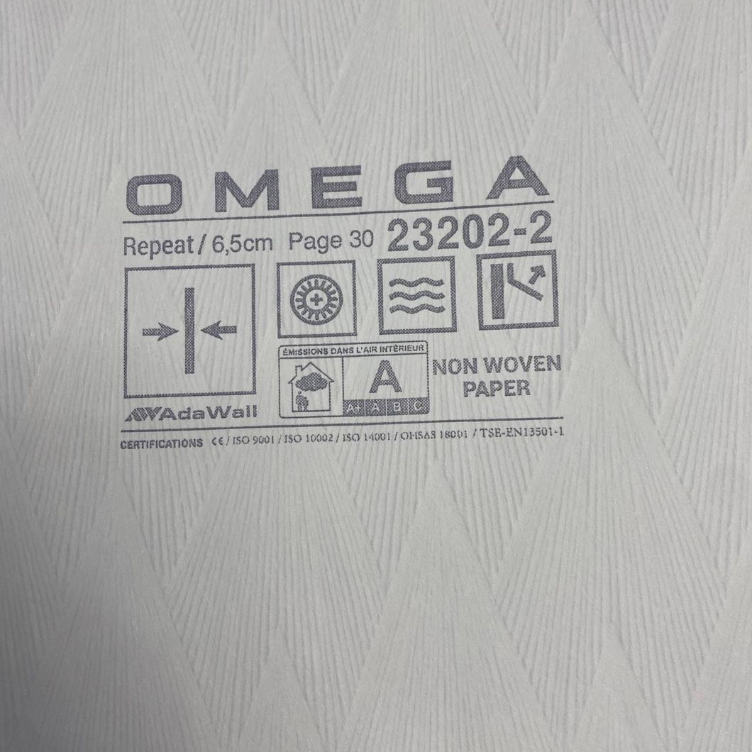 Шпалери вінілові на флізеліновій основі OMEGA AdaWall сіро-бежевий 1,06 х 10,05м (23202-2)
