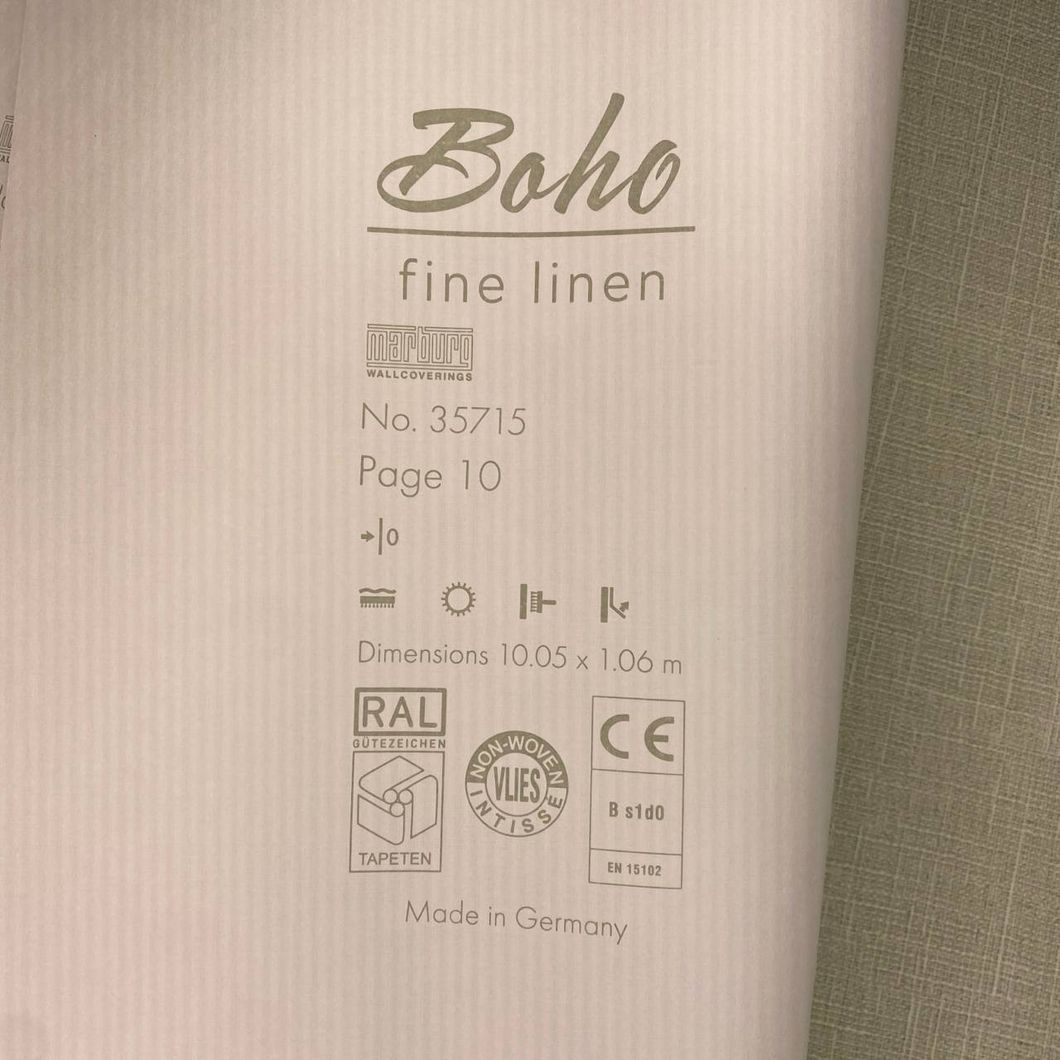Обои виниловые на флизелиновой основе Marburg Boho зеленые 1,06 х 10,05м (35715)