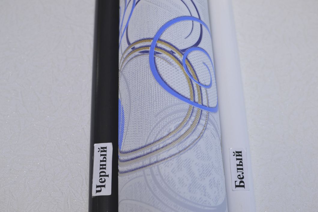 Обои виниловые на бумажной основе Славянские обои Comfort В58,4 Спираль голубой 0,53 х 10,05м (9385-03)