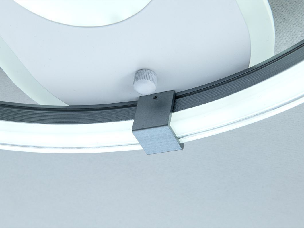 Люстра стельова LED Diasha біло чорна 48W пульт