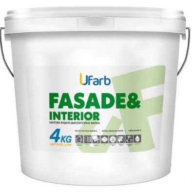 Фарба фасадна Ufarb FASADE & Interior 4кг (9093)