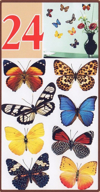 Наклейка декоративная АртДекор №24 Бабочки (432-24)