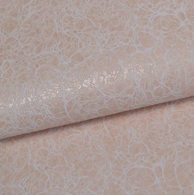 Шпалери вінілові на паперовій основі Слов'янські шпалери Comfort + В40,4 Павутина персиковий 0,53 х 15м (5730-05)