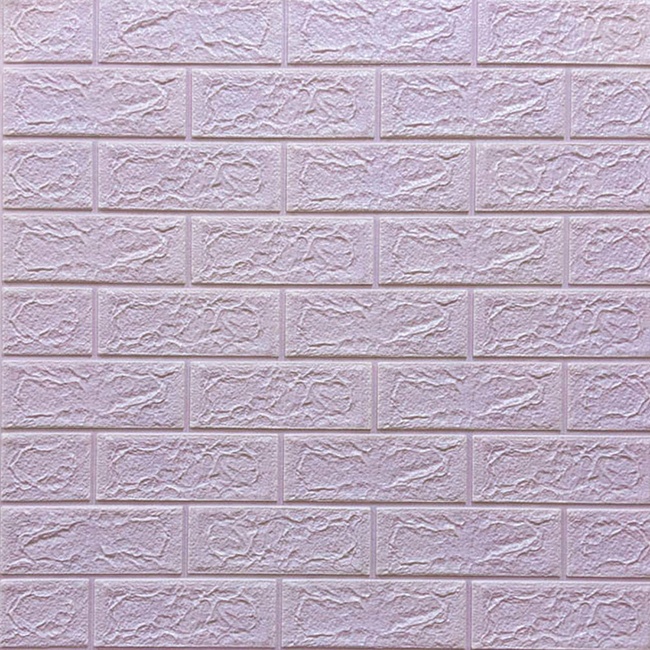 Панель стінова самоклеюча декоративна 3D Цегла бузковий 700х770х5мм (015-5), Фіолетовий, Бузковий