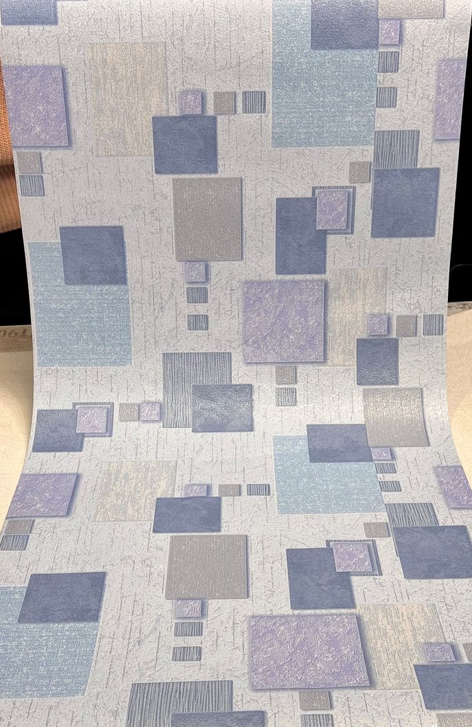 Обои бумажные Славянские обои Colorit В27,4 Геометрия голубой 0,53 х 10,05м (7204-03)