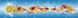 Набор панелей декоративное панно ПВХ "Фруктовый фреш" 2766 мм х 645 мм (ПВХ162), Синий, Синий