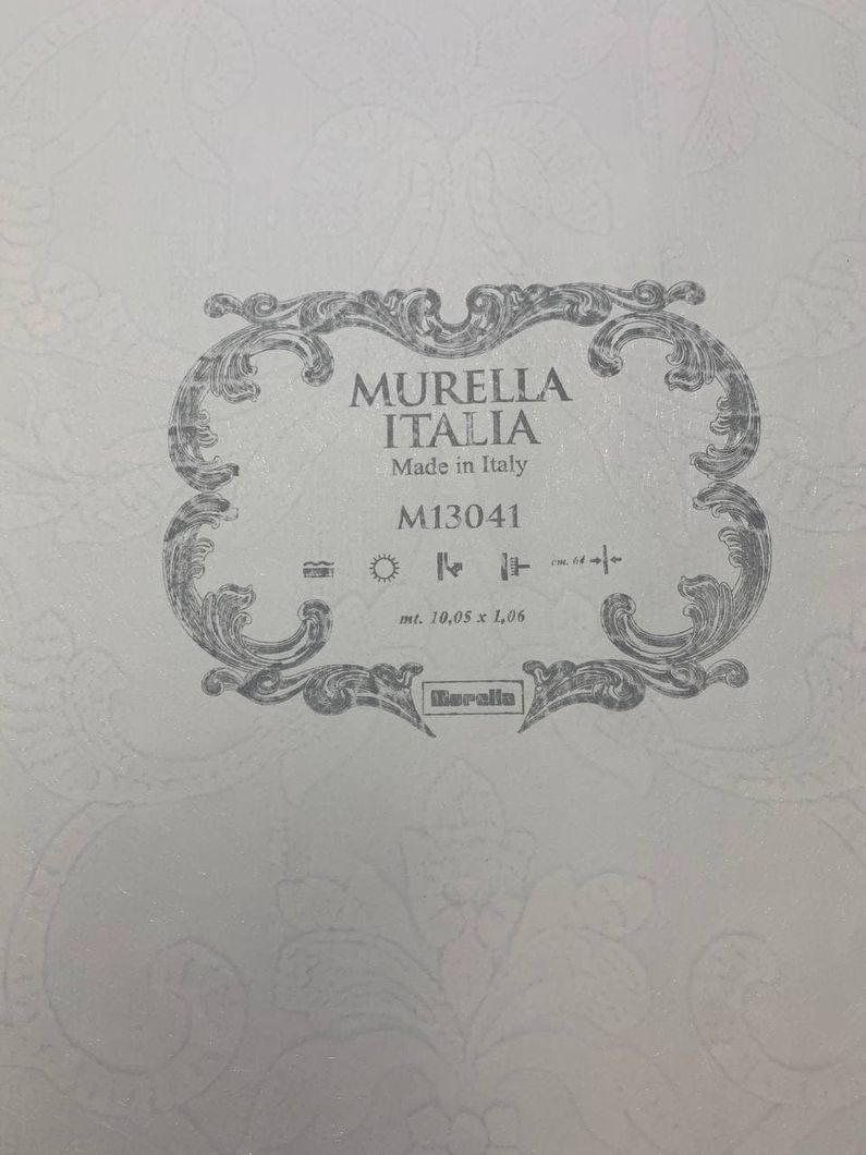 Обои виниловые на флизелиновой основе Zambaiti Parati Murella Italia серый 1,06 х 10,05м (M13041)