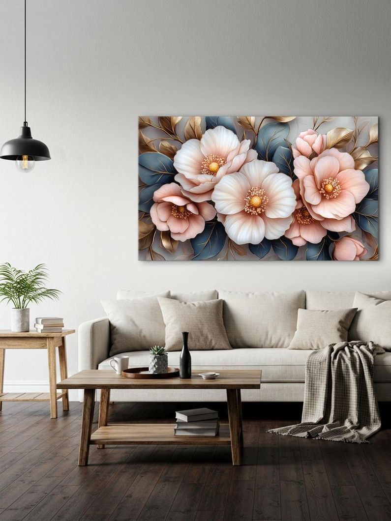 Картина на холсте МАKO " Цветы любви " 60x100 см MK10551