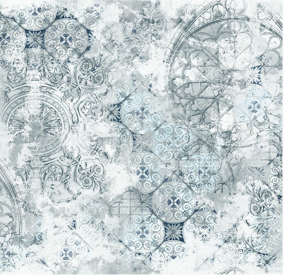 Шпалери дуплексні на паперовій основі Континент Франческа блакитний 0,53 х 10,05м (067)