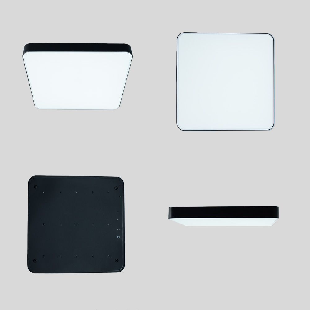 Керована світлодіодна люстра ONIX 90W S ON/OFF 500x500x50-BLACK-220-IP20, Чорний