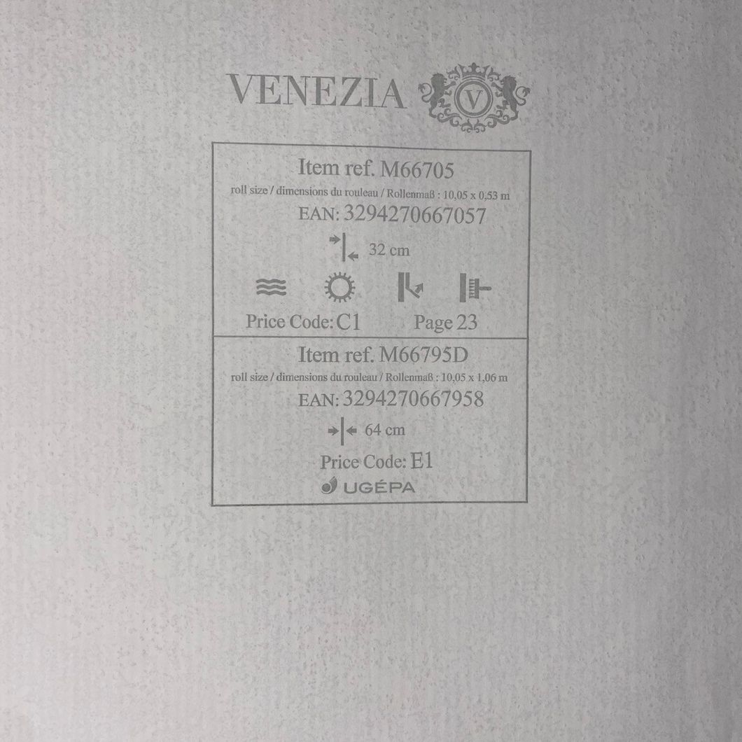 Обои виниловые на флизелиновой основе Бронза UGEPA Venezia 1,06 х 10,05м (M66795D)