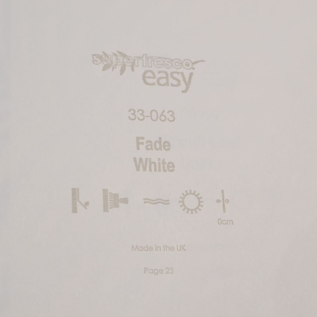 Шпалери вінілові на флізелиновій основі Superfresco Easy Fade White білий 0,53х10,05 (33-063)