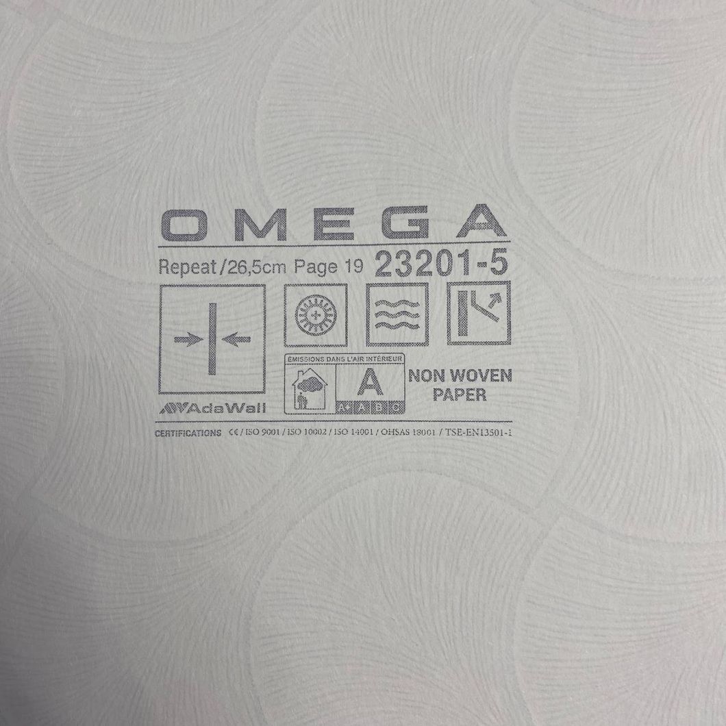 Шпалери вінілові на флізеліновій основі OMEGA коричневий 1,06 х 10,05м (23201-5)