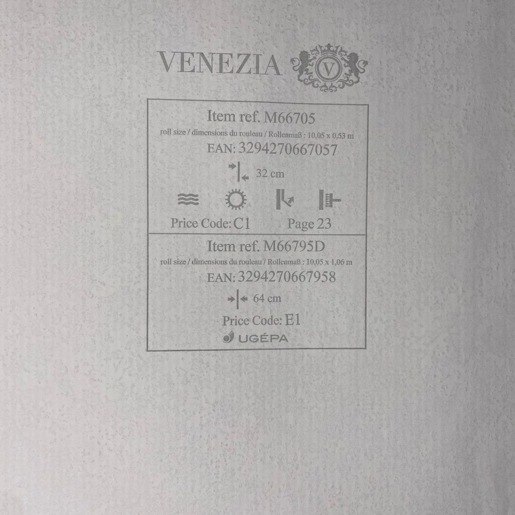 Шпалери вінілові на флізеліновій основі UGEPA Venezia бронзовий 1,06 х 10,05м (M66795D)