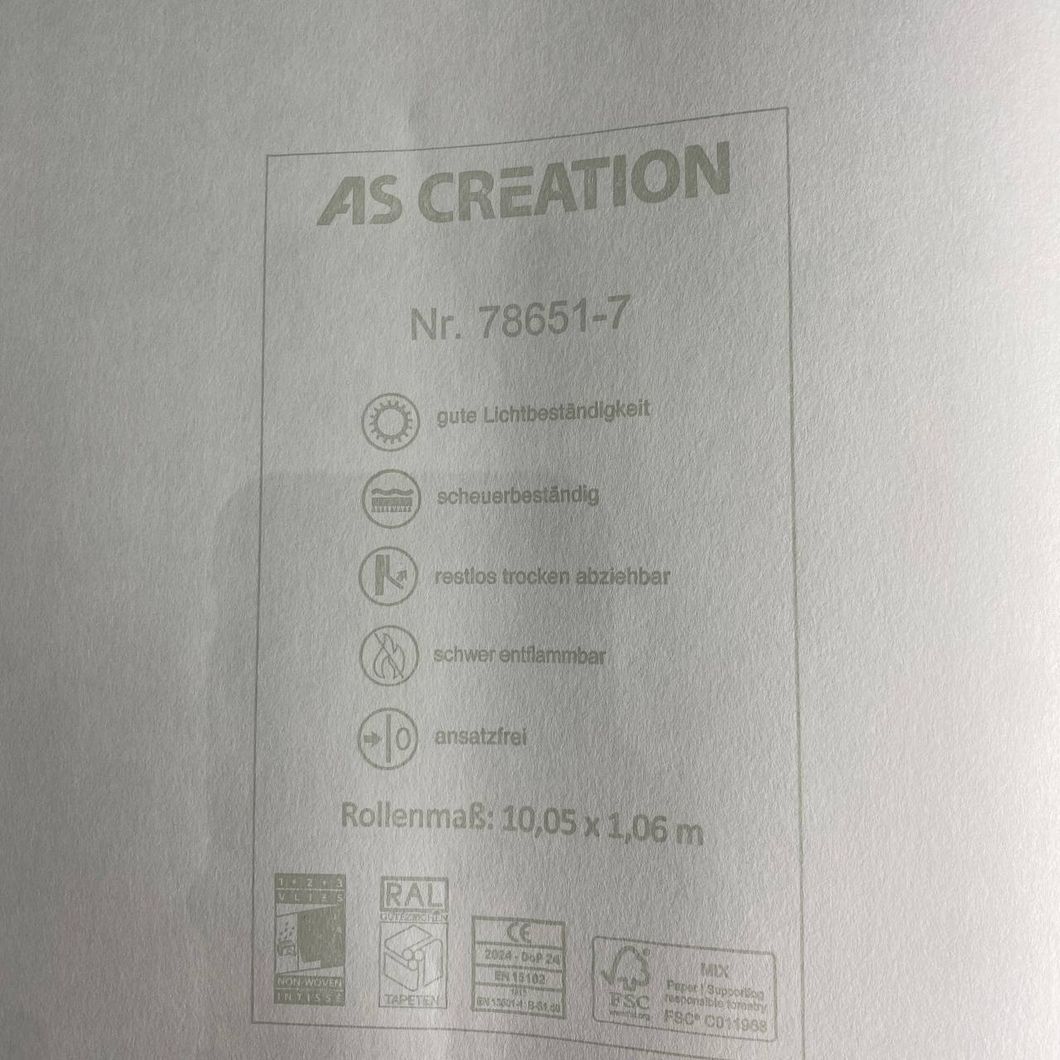 Обои виниловые на флизелиновой основе AS Creation Elite светло-зелёный 1,06 х 10,05м (78651-7)