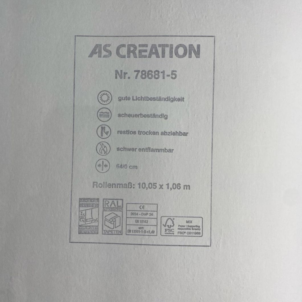 Обои виниловые на флизелиновой основе AS Creation Urban Garde светло-серый 1,06 х 10,05м (78681-5)