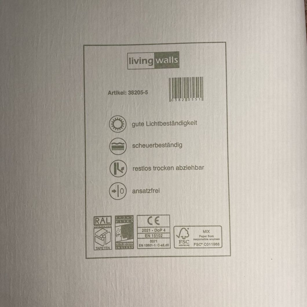 Шпалери вінілові на флізеліновій основі AS Creation Titanium 3 світло-сірий 0,53 х 10,05м (38205-5)
