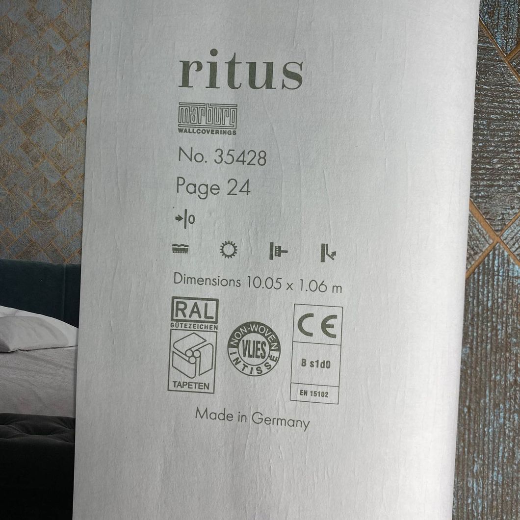 Обои виниловые на флизелиновой основе Marburg Ritus серый 1,06 х 10,05м (35428)