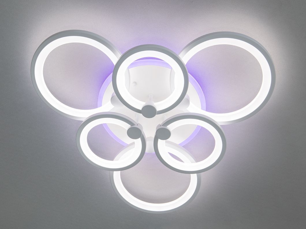 Потолочная LED-люстра с диммером и подсветкой, 130W