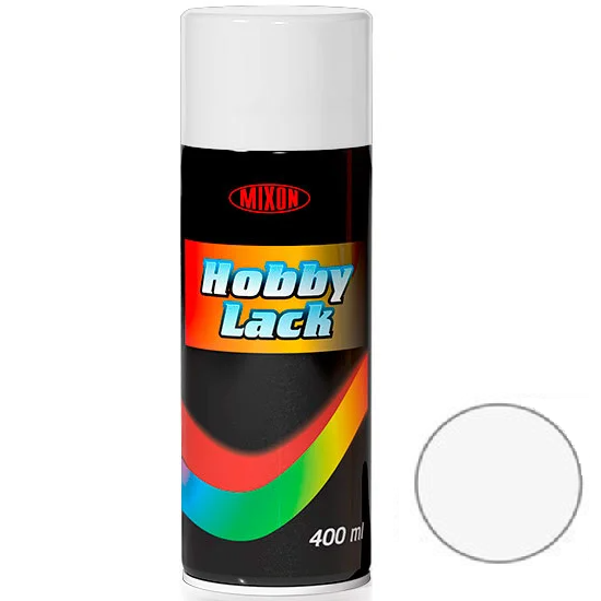 Краска спрей HOBBY LACK 400 мл белый глянцевый цвет №75 (205355), Белый, Белый