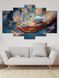 Модульная картина MAKO " Лебеди в ладонях с бабочками " 80x125 см MK50583