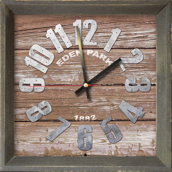 Часы-картина без стекла с деревянной рамкой 28 см х 28 см (3921 - F32)
