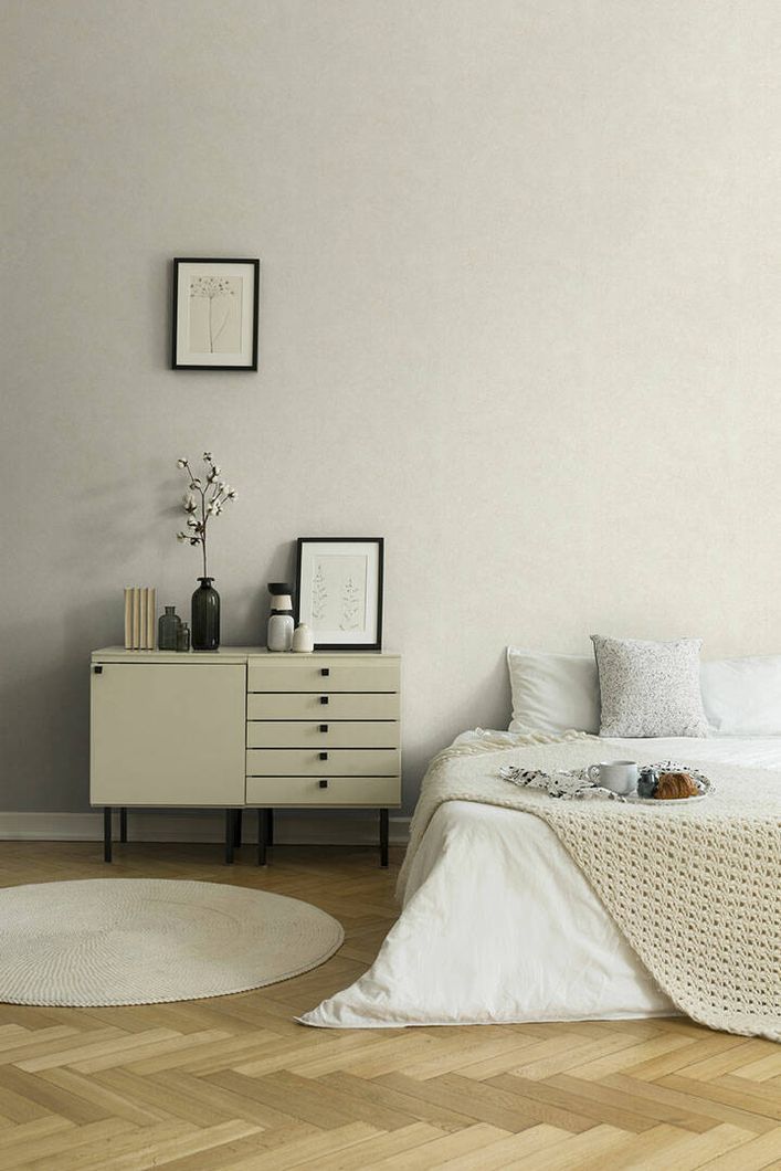 Шпалери вінілові на флізеліновій основі AS Creation New Walls молочний 0,53 х 10,05м (37425-1)